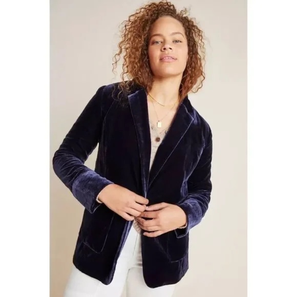 Anthropologie Jackets & Blazers - Anthropologie Micah Velvet Blazer x Kachel
